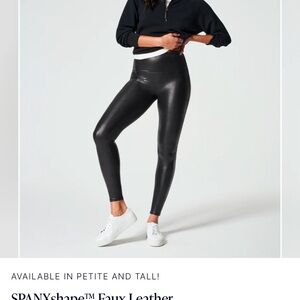 SPANX Faux Leather Black Leggings